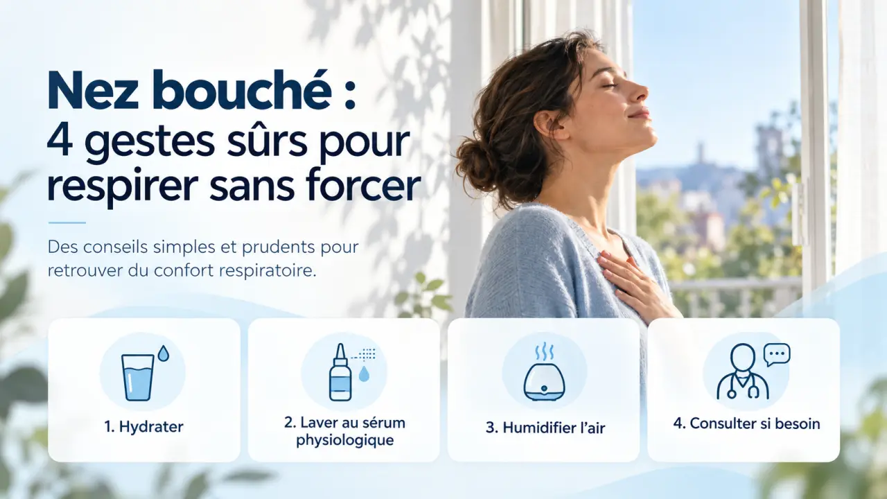 Nez bouché : 4 gestes sûrs pour respirer sans forcer