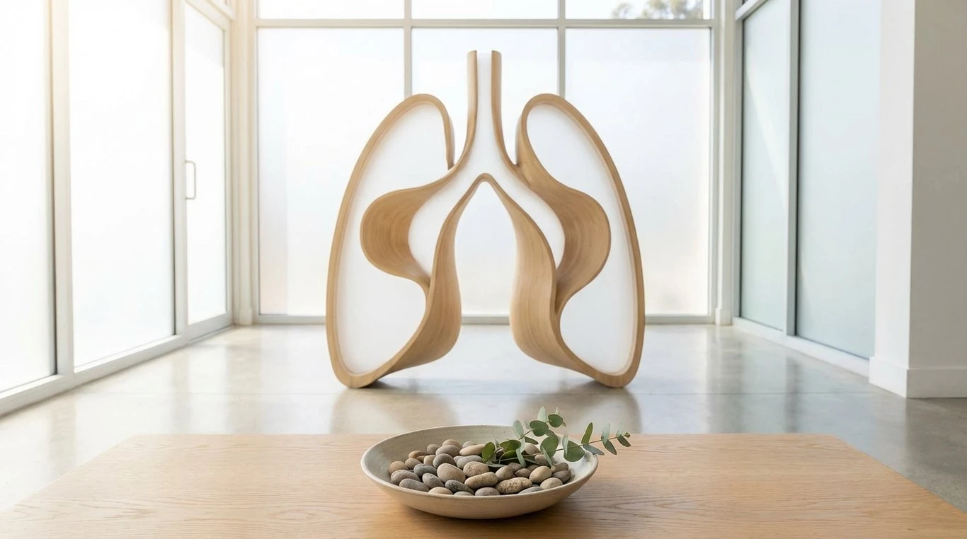 Illustration artistique des poumons et du diaphragme