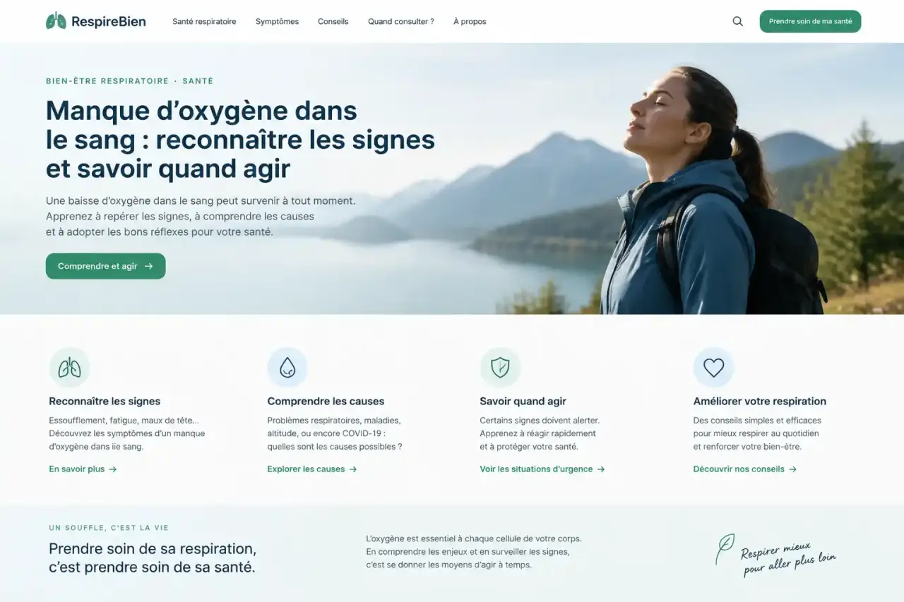 Manque d’oxygène dans le sang : reconnaître les signes et savoir quand agir