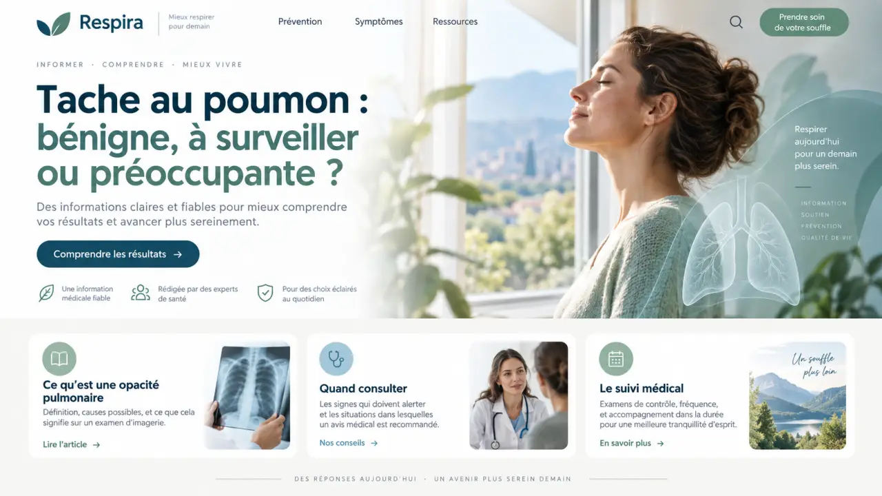 Tache au poumon : bénigne, à surveiller ou préoccupante ?