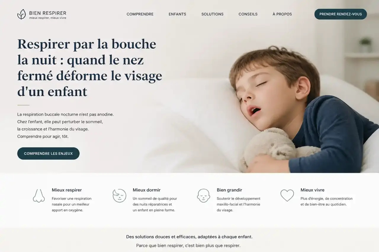 Respirer par la bouche la nuit : quand le nez fermé déforme le visage d'un enfant
