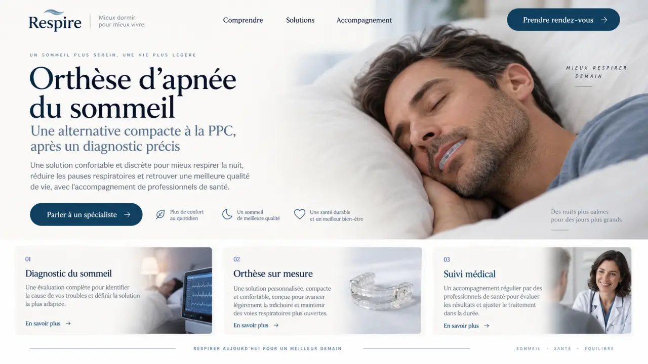 Orthèse d’apnée du sommeil : une alternative compacte à la PPC, après un diagnostic précis